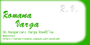 romana varga business card